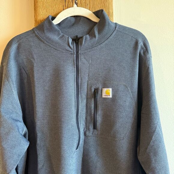 NWT Carhartt Men's Force Tech Quarter-Zip Thermal Base Layer Long Sleeve Shirt - Picture 3 of 6
